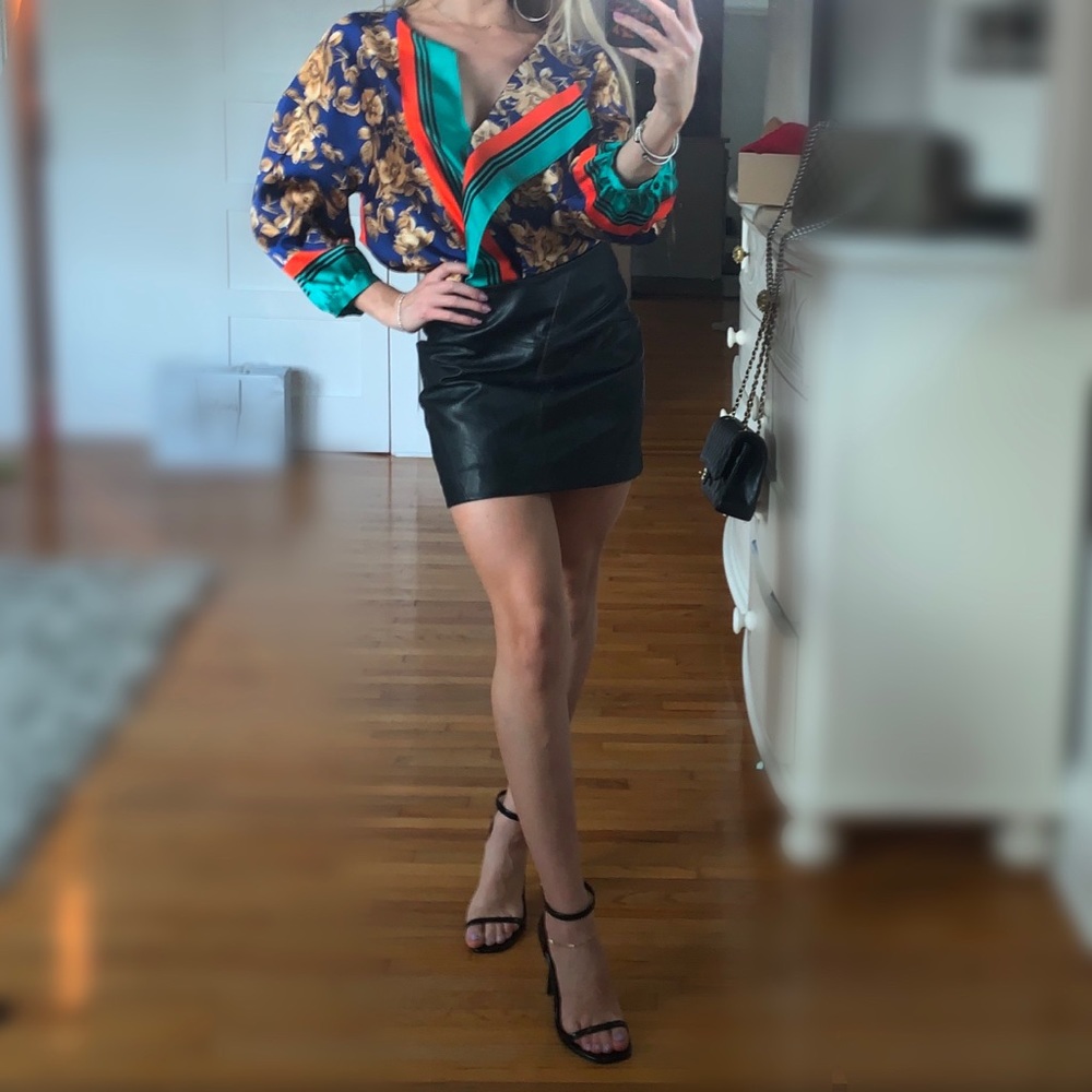 Zara Multicolor Blouse with Black Accents